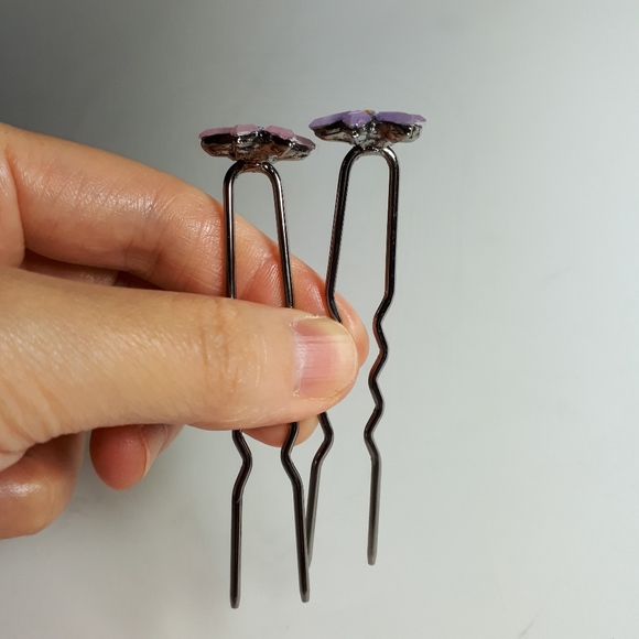 NWOT Hairpins for Updo Hairstyles (pink/purple) - Picture 4 of 5